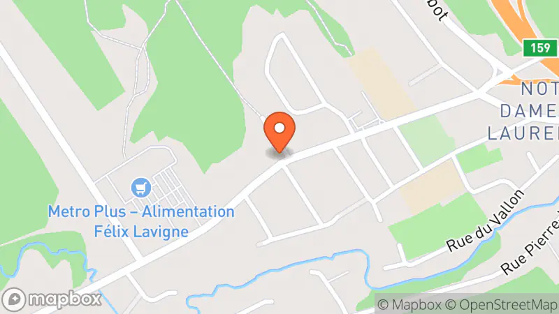 Map showing location of Ressourcerie Sport Du Lac-St-Charles
