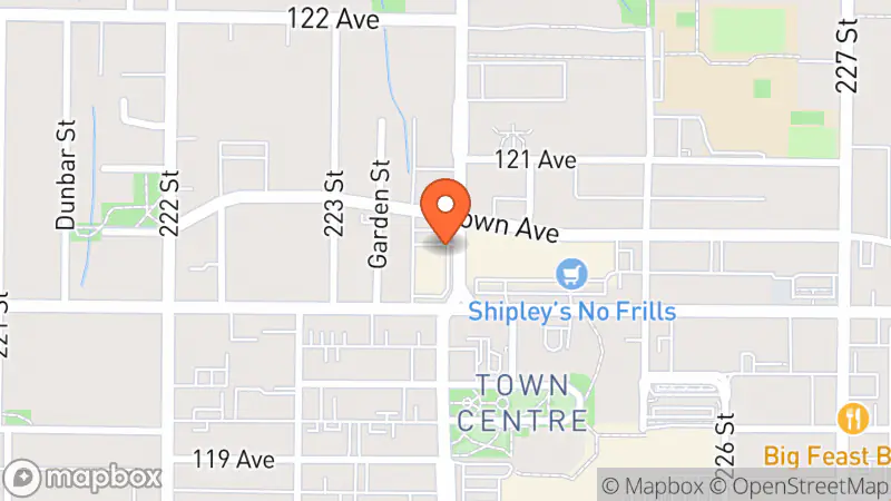 Map showing location of Ridge Meadows Hospice Society Thrift Store