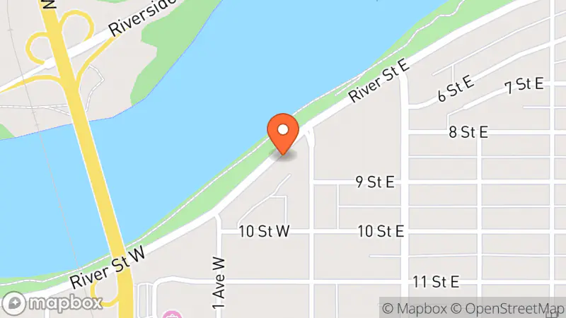 Map showing location of Riverside Pawn & Second Hand Store