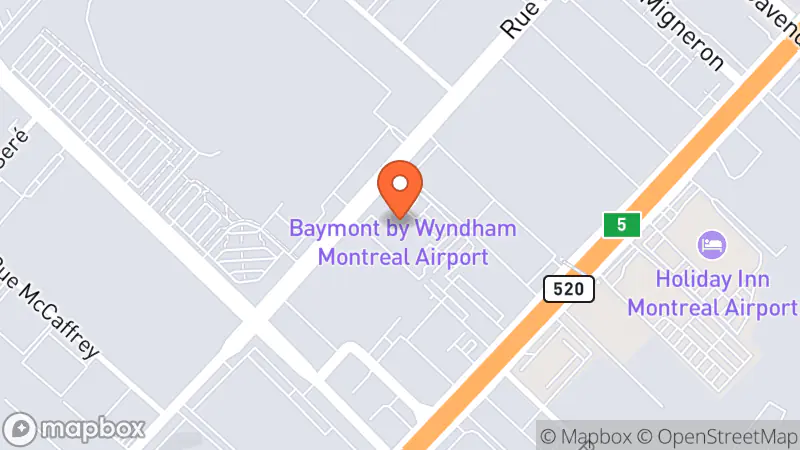 Map showing location of Rossi trans canada inc.