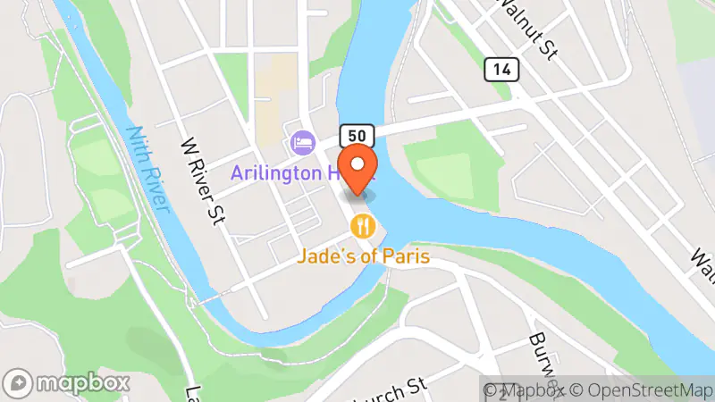 Map showing location of Rousseau Rares - Vintage Finds