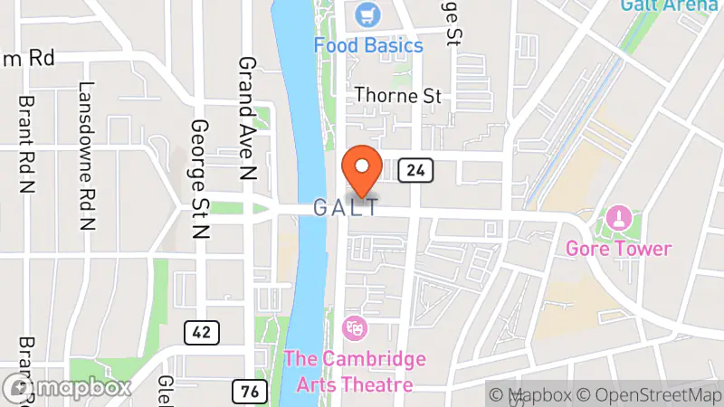 Map showing location of RPM Furniture Thrift Store