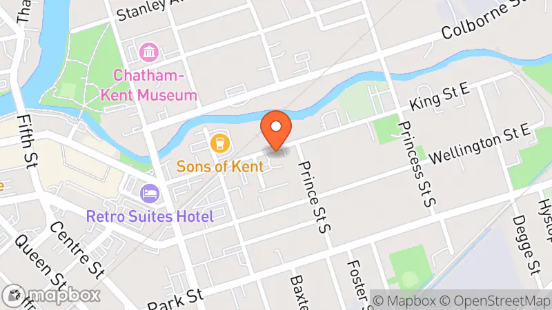 Map showing location of Saint Vincent de Paul Thrift Store