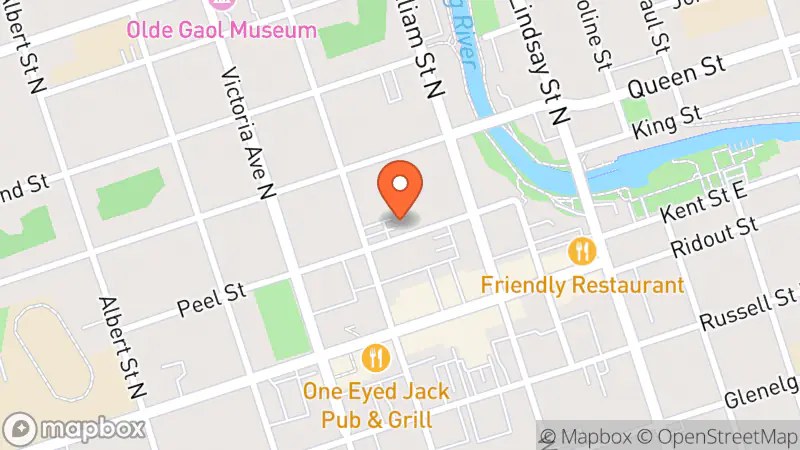 Map showing location of Salvation Army Thrift Store and Community Ministries