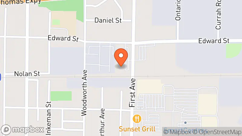 Map showing location of Salvation Army Thrift Store