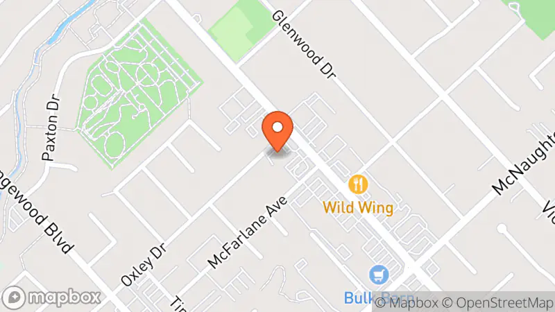 Map showing location of Salvation Army Thrift Store