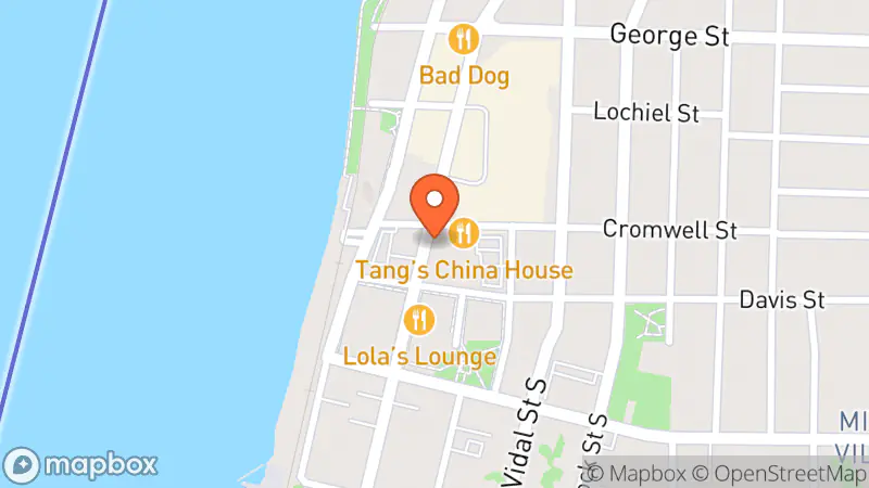 Map showing location of Salvation Army Thrift Store