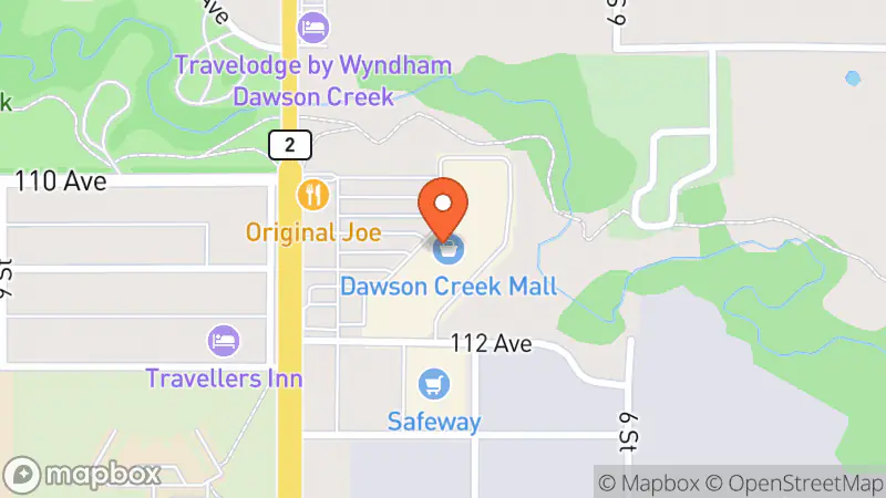 Map showing location of Salvation Army Thrift store