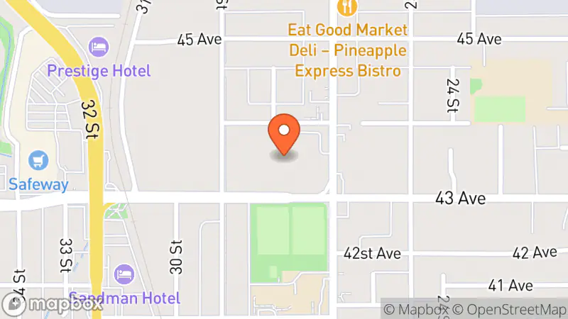 Map showing location of Salvation Army Thrift Store