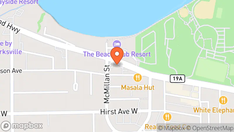 Map showing location of Salvation Army Thrift Store