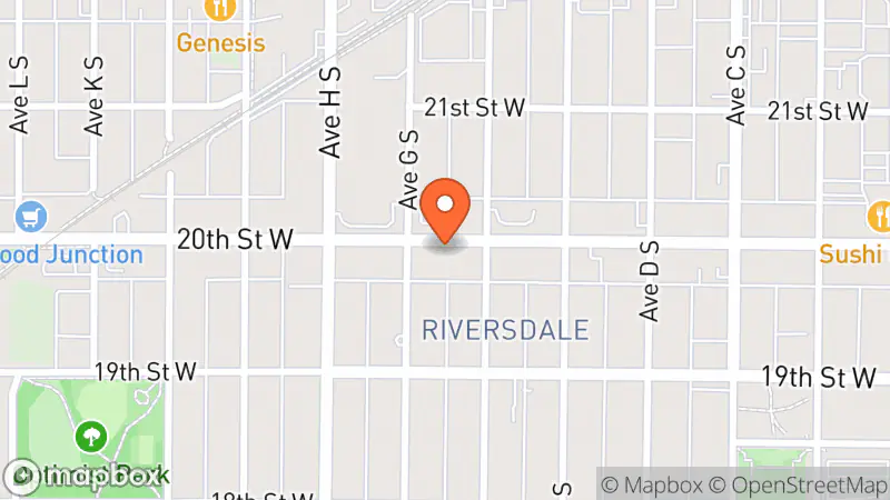 Map showing location of Saskatoon CWL Clothing Depot