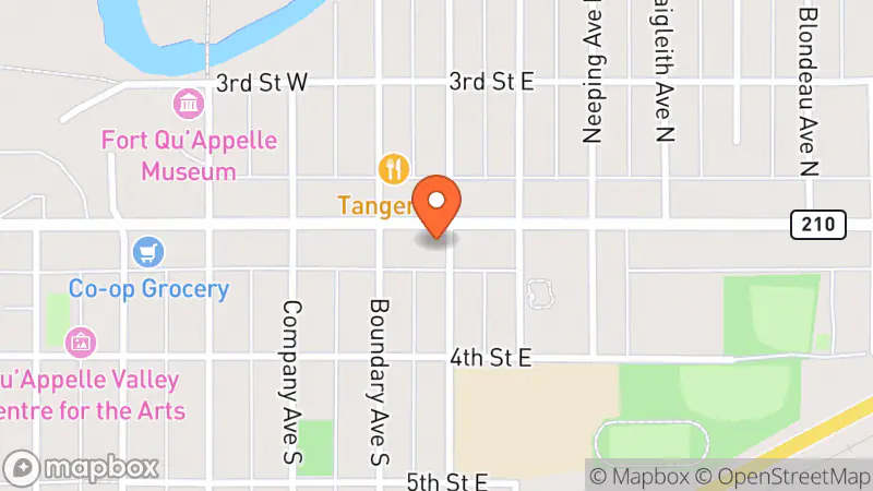 Map showing location of Second Chance thrift boutique