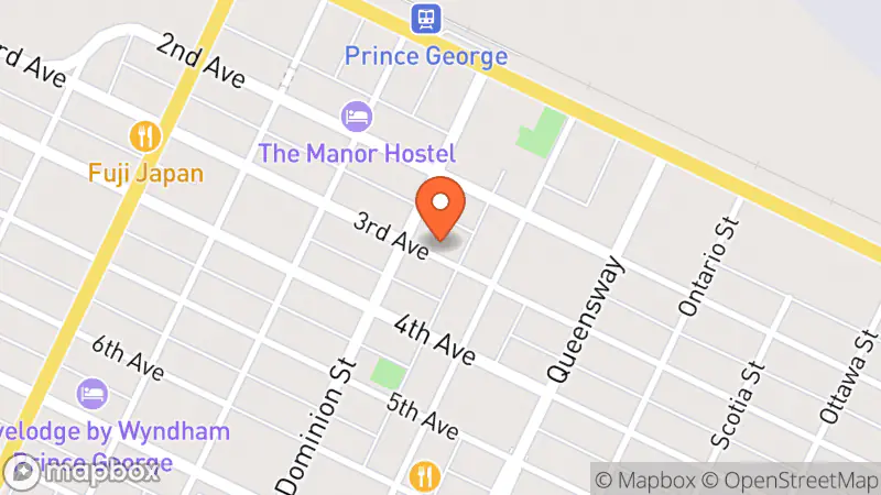 Map showing location of Second Chance Thrift Store