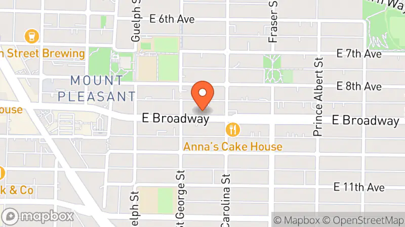 Map showing location of Second Chance Thrift Store