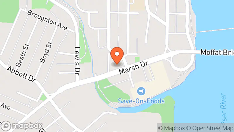 Map showing location of Second Choice Thrift