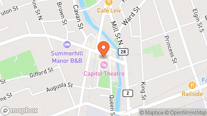 Map showing location of Second Helpings