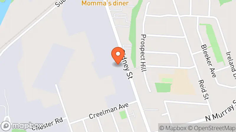 Map showing location of Second Spin Thrift