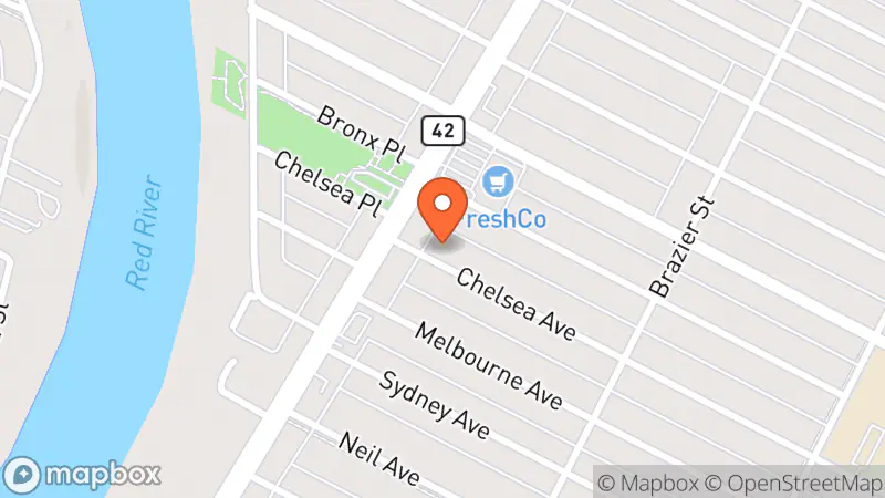 Map showing location of Sewrenity Creations