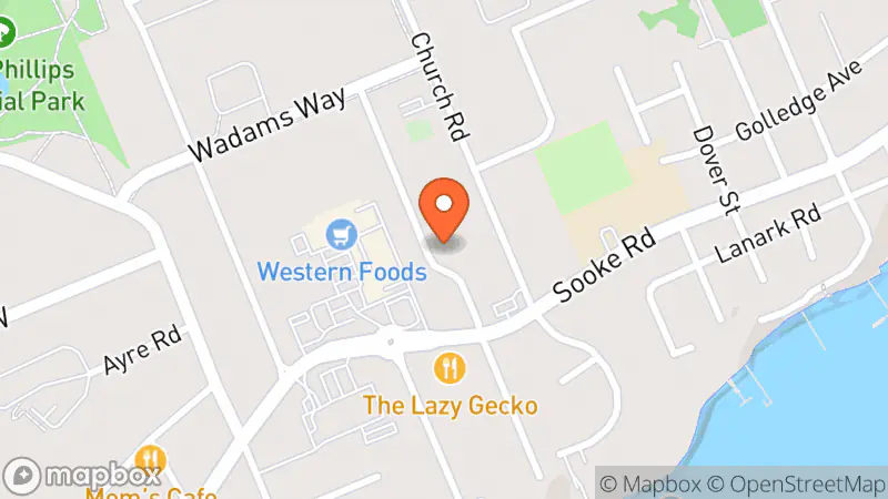 Map showing location of SFRS Thrift Store