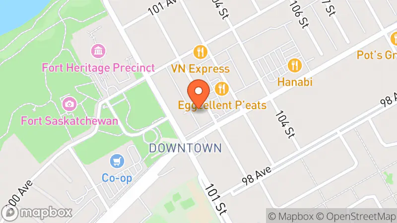 Map showing location of Share & Care Thrift