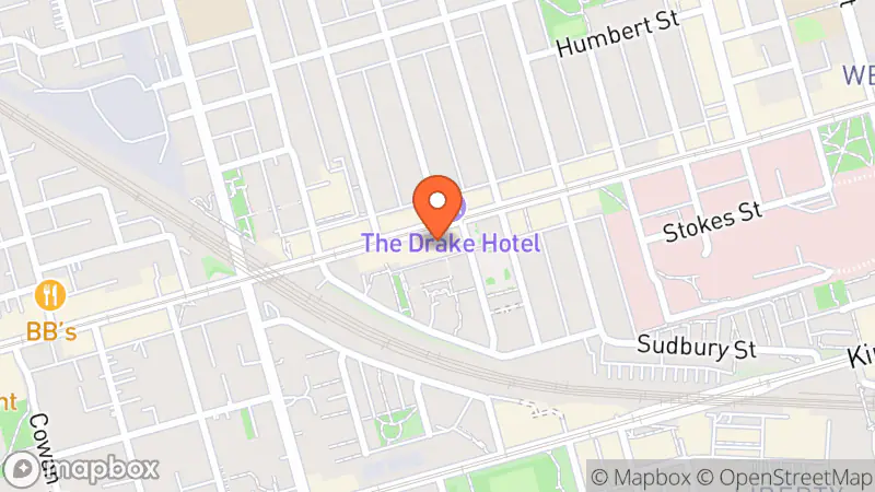 Map showing location of Shmata Thrift Store