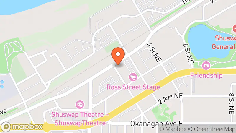 Map showing location of Shuswap Pawn