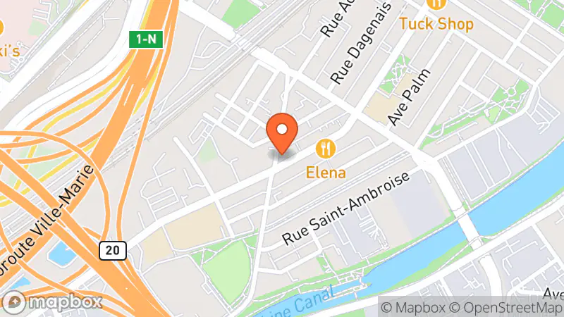 Map showing location of Sidneys Friperie