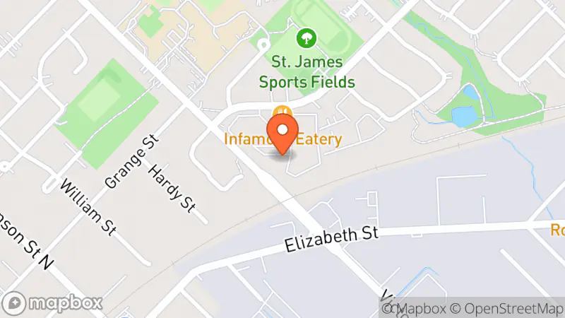 Map showing location of Smitten Apparel