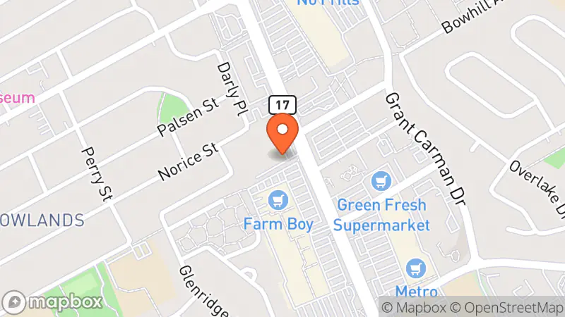Map showing location of Society of St. Vincent de Paul - Merivale Store