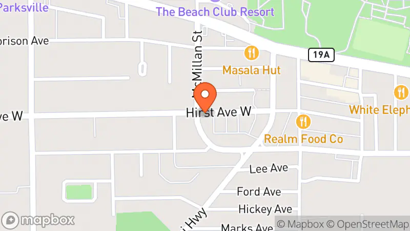 Map showing location of SOS Thrift Shop