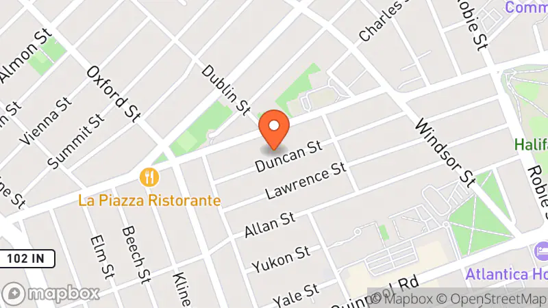 Map showing location of South End Vintage Market