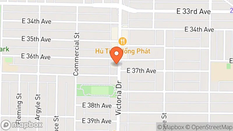 Map showing location of S.P.C.A. Thrift Store