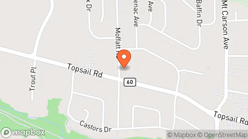 Map showing location of SPCA Thrift Store West