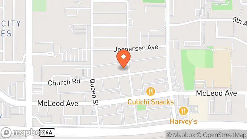 Map showing location of St. Andrew's United Church Thrift Shop