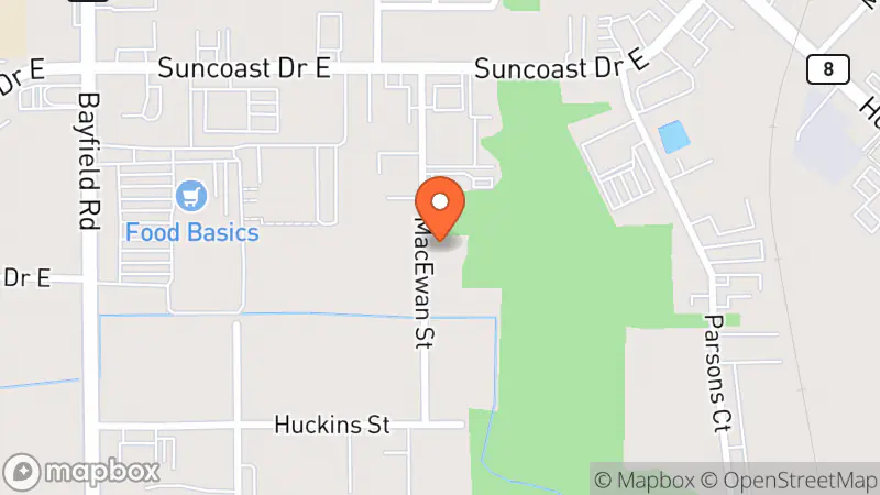 Map showing location of St Vincent De Paul