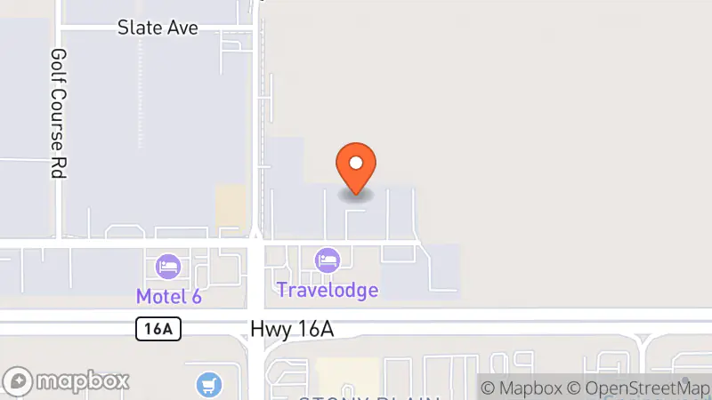 Map showing location of Stony Plain Competition Marketplace