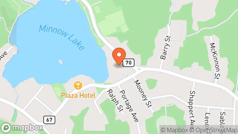 Map showing location of Storage Treasures Galore