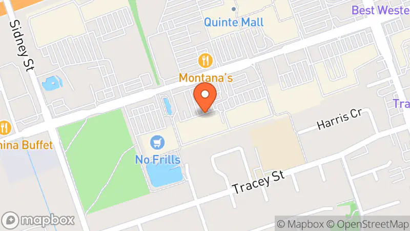 Map showing location of Talize Thrift Store