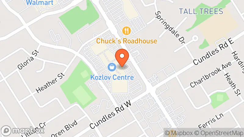 Map showing location of Talize Thrift Store