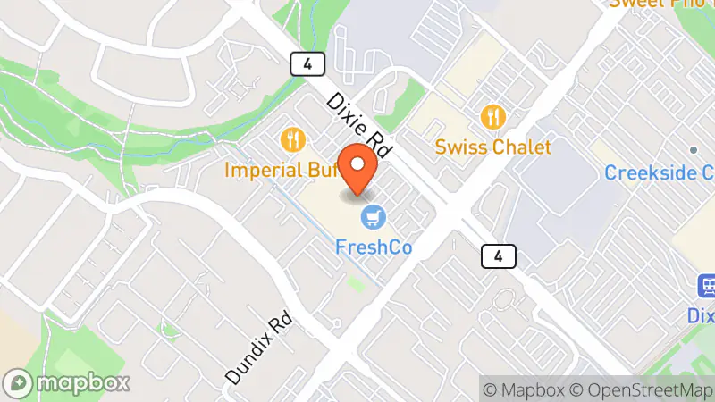 Map showing location of Talize Thrift Store