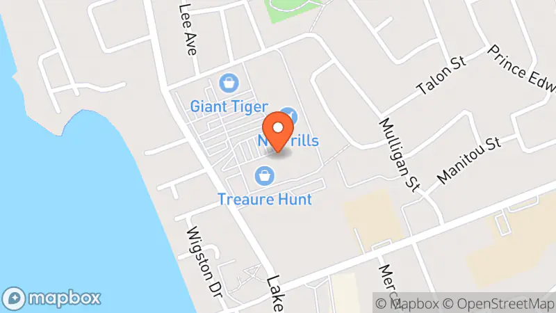 Map showing location of Talize Thrift Store