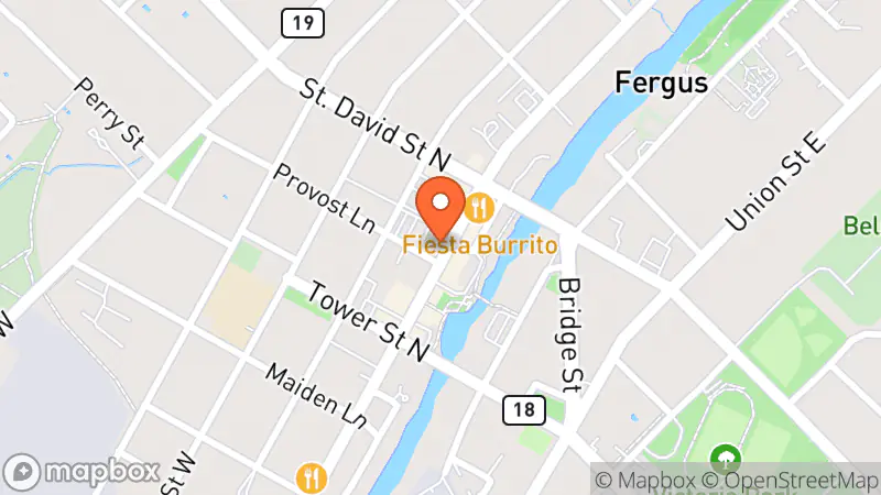 Map showing location of The Bookery