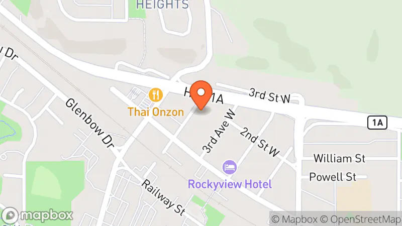 Map showing location of The Clothesline