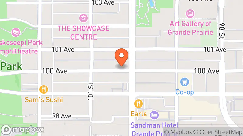 Map showing location of The Clover Co