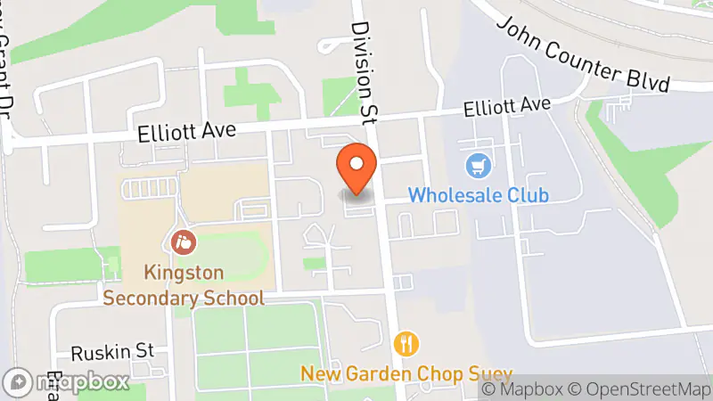 Map showing location of The Goodway Thrift Store