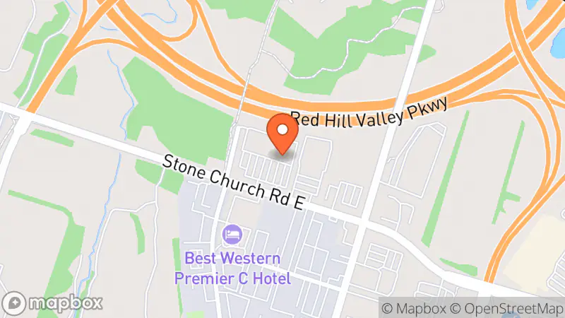 Map showing location of The Hamilton ReStore - Stone Church Rd