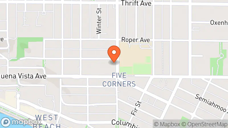 Map showing location of The Living Room Store