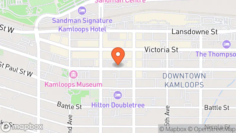 Map showing location of The Mustard Seed Thrift Store