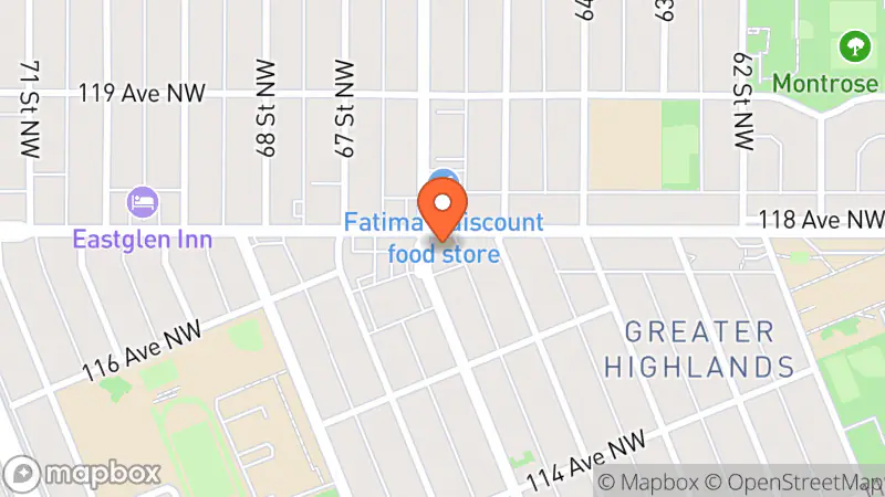 Map showing location of The Mustard Seed Thrift Store