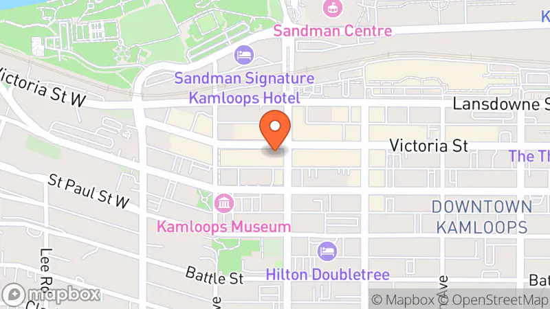 Map showing location of The Ruby Room